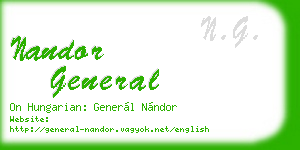 nandor general business card